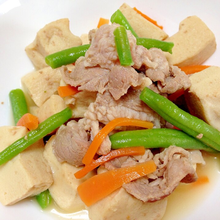 ボリュームおかず☆豚肉と高野豆腐の煮物